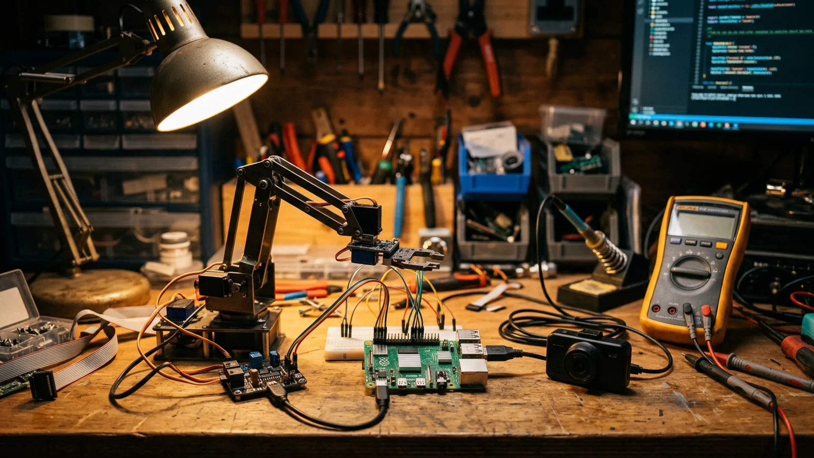 Needle Threads a Raspberry Pi, an NPU Learns to Move a Robot Arm Fast, and a Biped Joins the LLM Toolkit